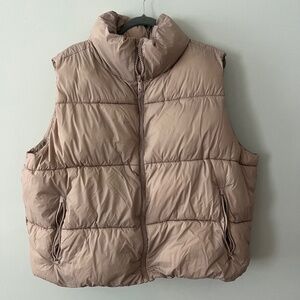Women's Tan Puffer Vest